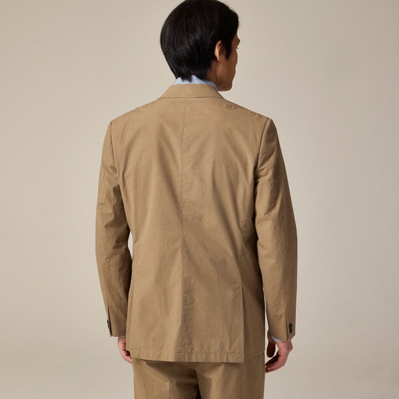 JCREW 40S Relaxed Fit Suit Jacket in Cotton Poplin British Khaki $268 CF203 - Picture 2 of 6